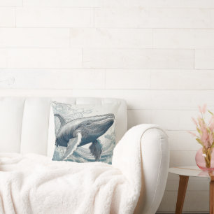 Whale of a time cushion