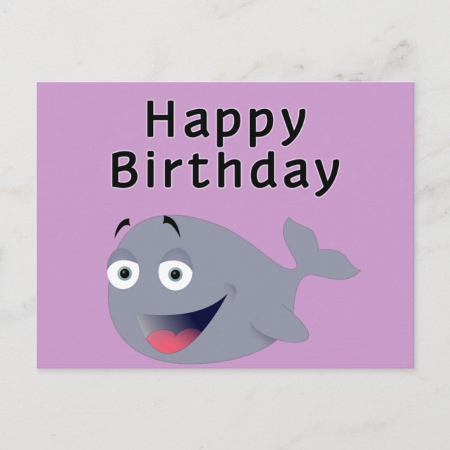 Whale of a Time - Happy Birthday Postcard (Front)