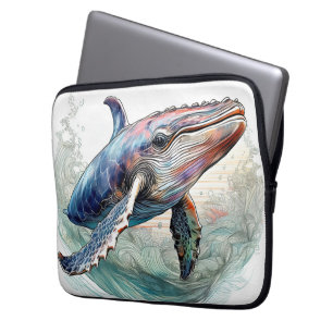 Whale of a time laptop sleeve