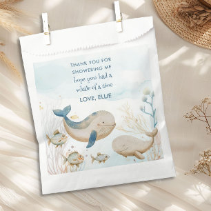 Whale of a Time Ocean Boy Baby Shower Thank You Favour Bag