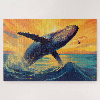 🐙Whale of the Sunset  Jigsaw Puzzle