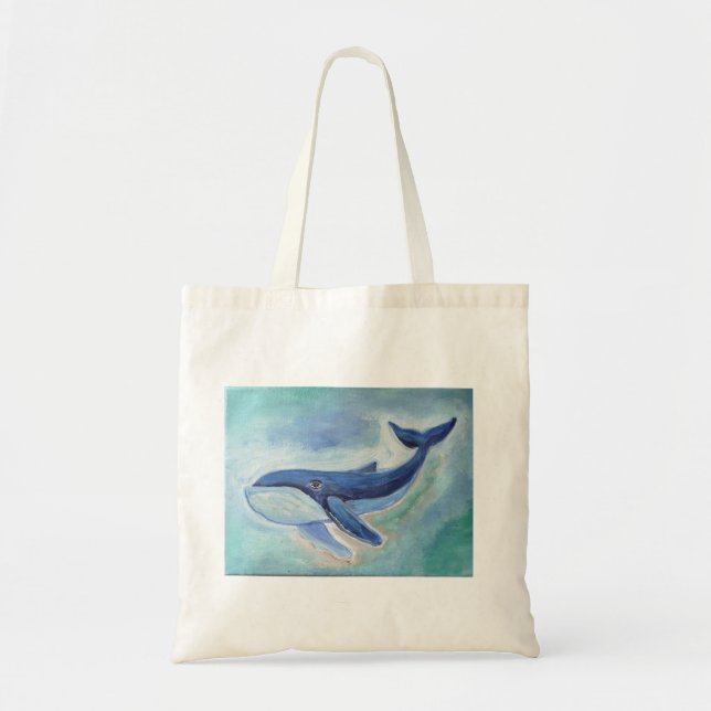 Whale Painting  Tote Bag (Front)