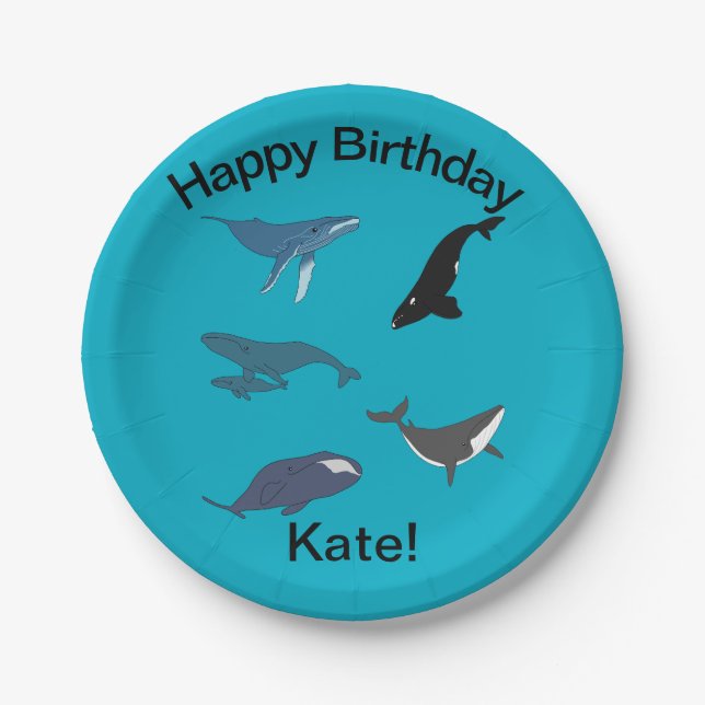 Whale Paper Plate (Front)