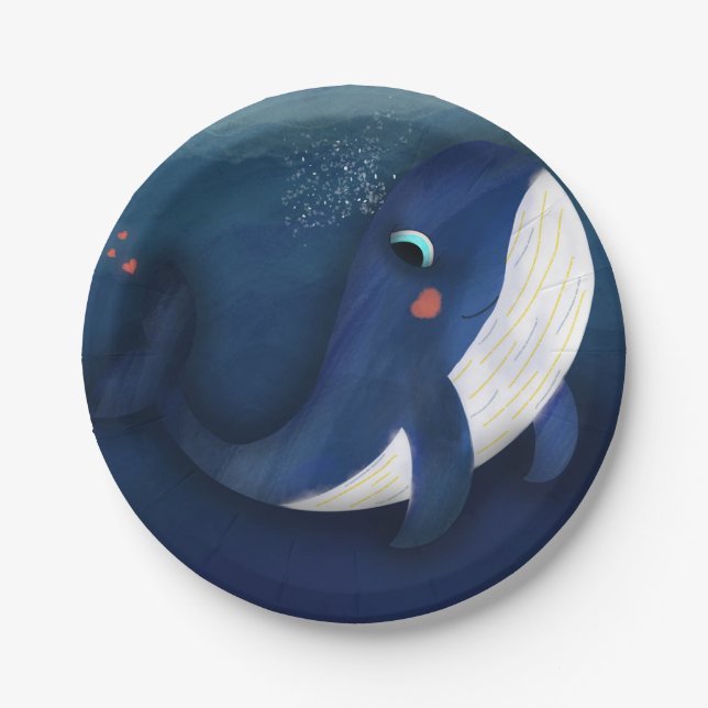 Whale paper plate (Front)
