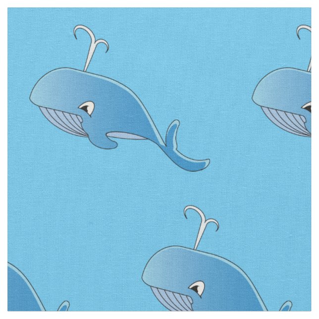 Whale Pattern - Custom Combed Cotton (56" width) F Fabric (Close Up)