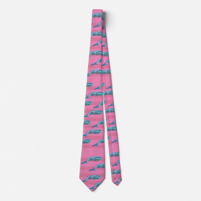 Whale Pattern  Neck Tie (Front)