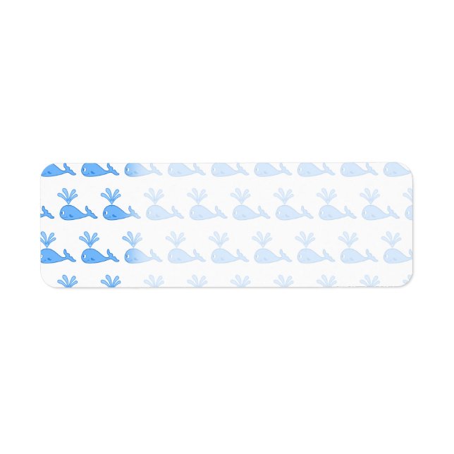 Whale Pattern. Return Address Label (Front)