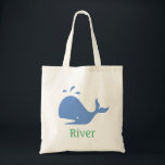 Whale Personalised Tote Bag, Blue and Green Bag<br><div class="desc">This cute bag makes a great beach bag,  book bag,  toy bag... or really a great bag for just about anything!  Personalise it with a name using the template form.  Use the customise feature to access the advanced menu allowing you to change colours,  fonts,  and text position.</div>