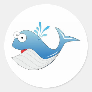Whale products classic round sticker