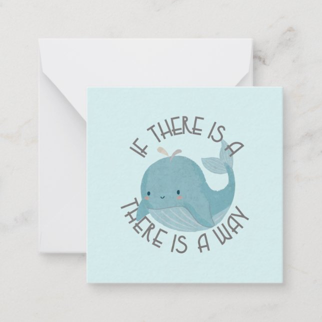 Whale Pun: If There is a Whale, There is a Way Card (Front)
