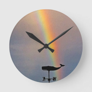 Whale Rainbow Hawai'i Round Clock