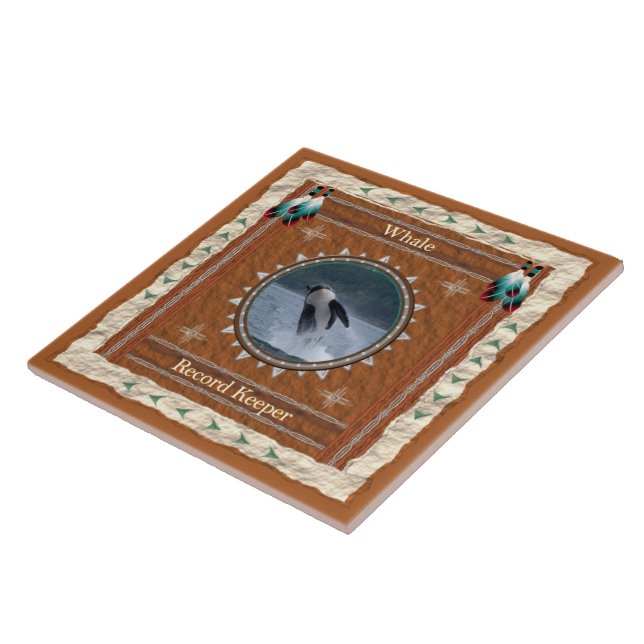 Whale - Record Keeper Ceramic Tile (Side)