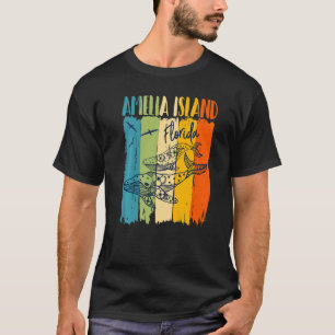 Whale Retro Amelia Island Florida Matching Friends T-Shirt