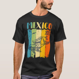 Whale Retro Mexico Theme Family Vacation T-Shirt