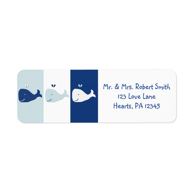 Whale Return Address Label (Front)