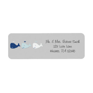 Whale Return Address Label