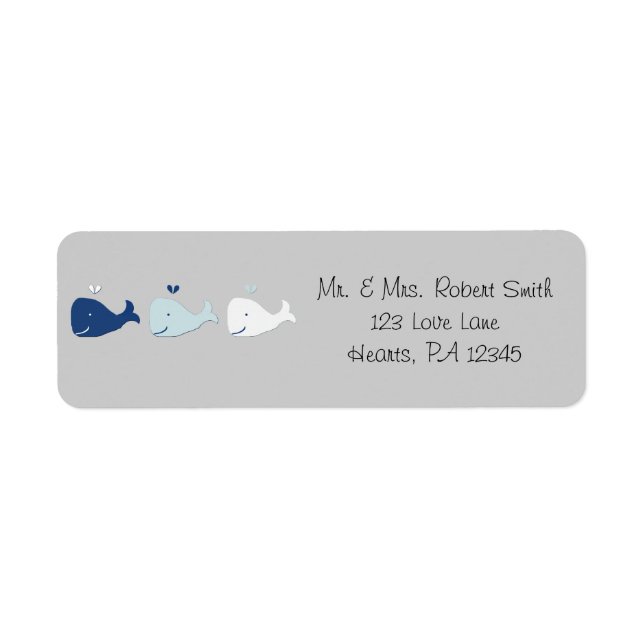 Whale Return Address Label (Front)