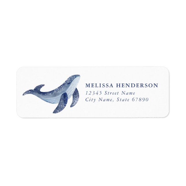 Whale Return Address Labels (Front)