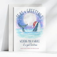 Whale Santa Sea Moon & Stars Christmas