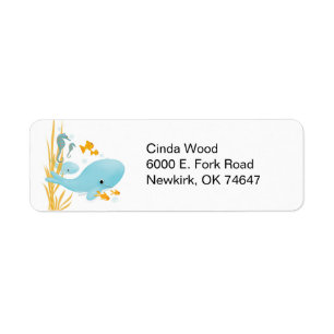 Whale & Seahorse Address Labels