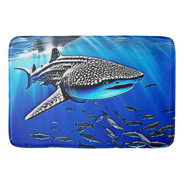 Whale Shark Majesty Design Bath Mat (Front)