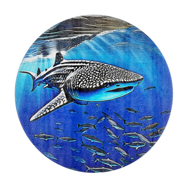 Whale Shark Majesty Design Cutting Board (Front)