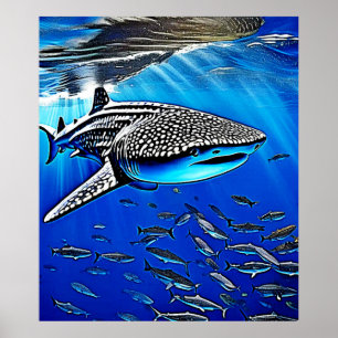 Whale Shark Majesty Design Poster