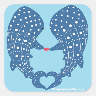Whale Sharks Square Sticker
