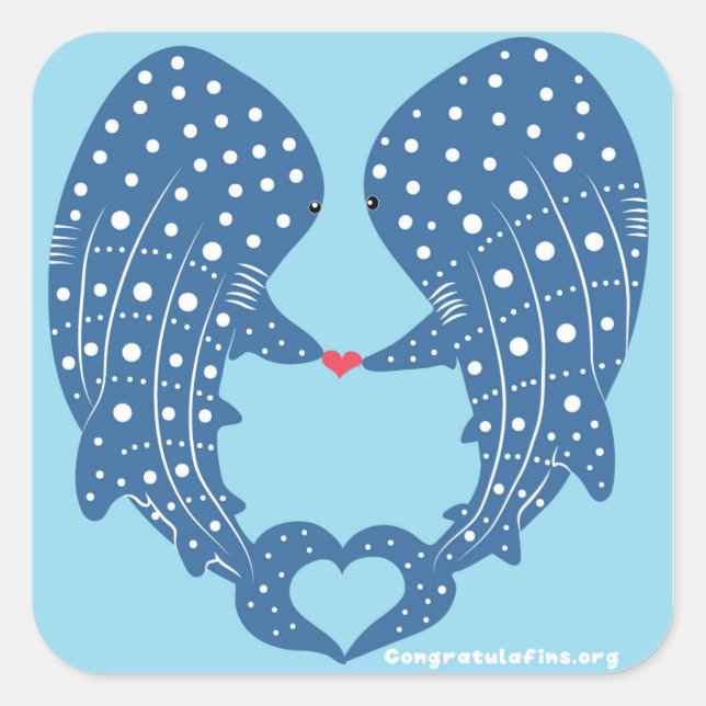 Whale Sharks Square Sticker (Front)