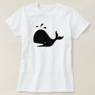 Whale Silhouette Minimalist Graphic T-Shirt