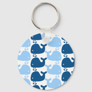 Whale Silhouette Print Keychain