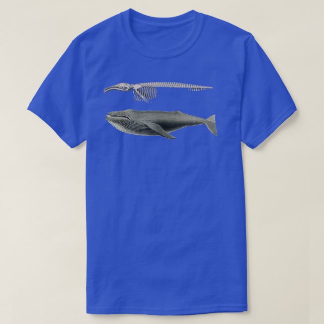 Whale Skeleton Collage T-Shirt (Design Front)