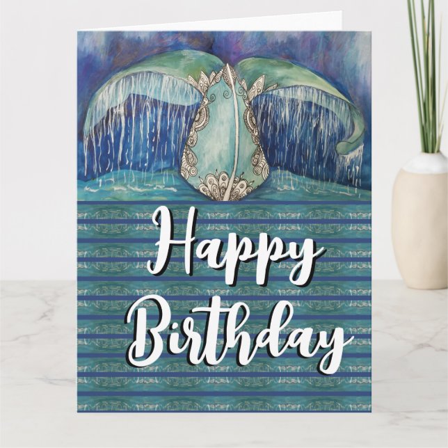 whale tail birthday  card (Front)