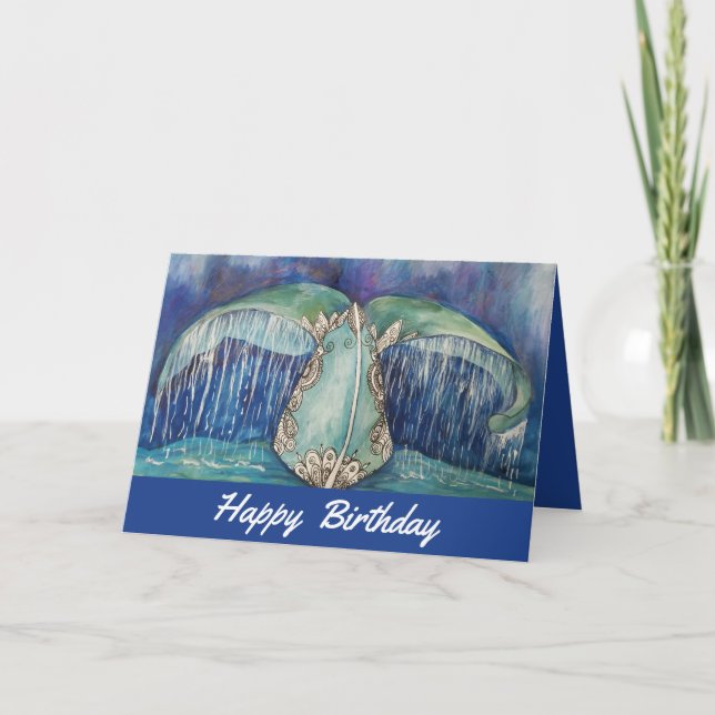 Whale tail birthday card (Front)