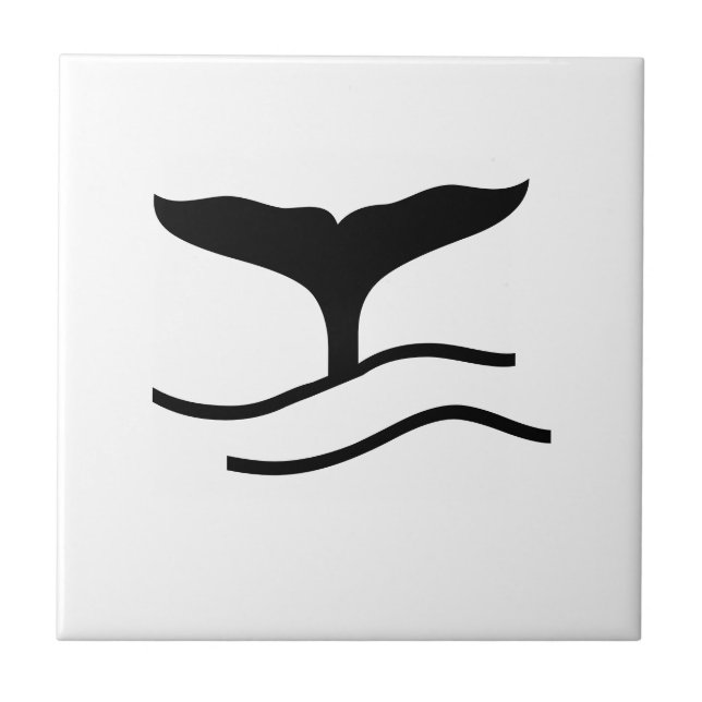 Whale Tail Ceramic Tile (Front)