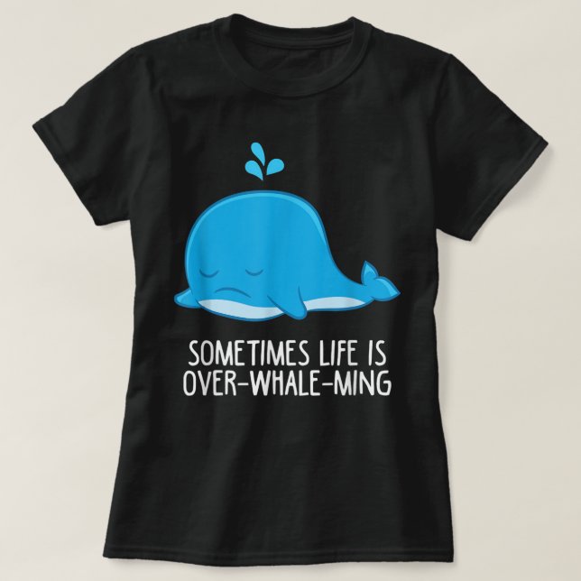 Whale Tail in Waves Orca Ocean T-Shirt (Design Front)