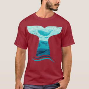 Whale Tail in Waves  Orca Ocean T Shirt