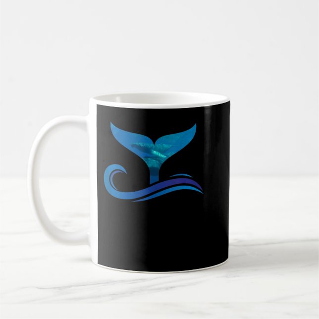 Whale Tail in Waves Orca Ocean Tank Top Coffee Mug (Left)