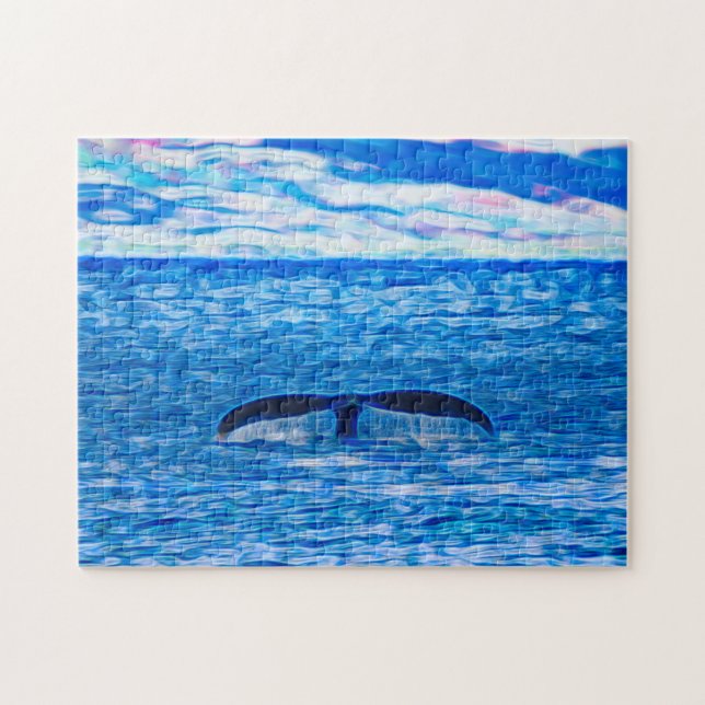 Whale Tail Off The Coast of Maui, Hawaii Jigsaw Puzzle (Horizontal)