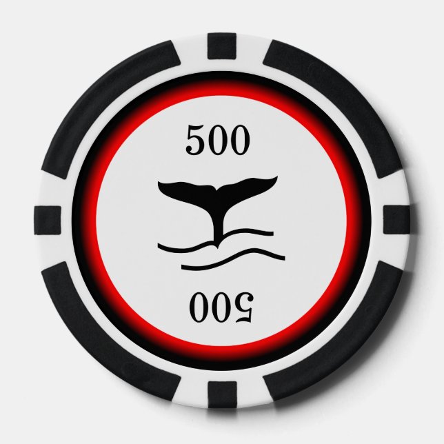 Whale Tail Poker Chips (Front)