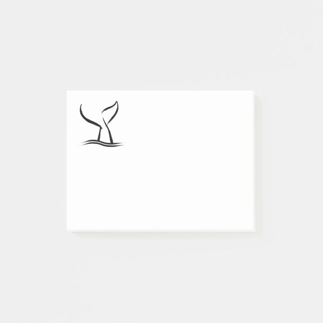 Whale Tail Post-it Notes (Front)