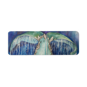 whale tail   return address label