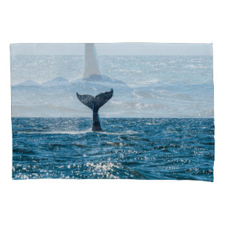 Whale Tail Seascape: Dramatic Water. Pillowcase