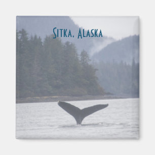 Whale Tail Sitka Alaska Magnet