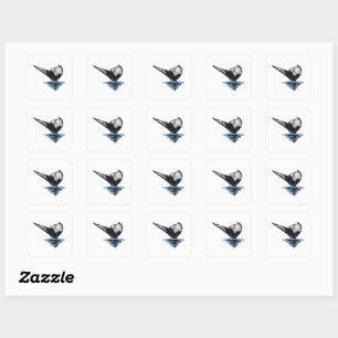 Whale Tail Square Sticker