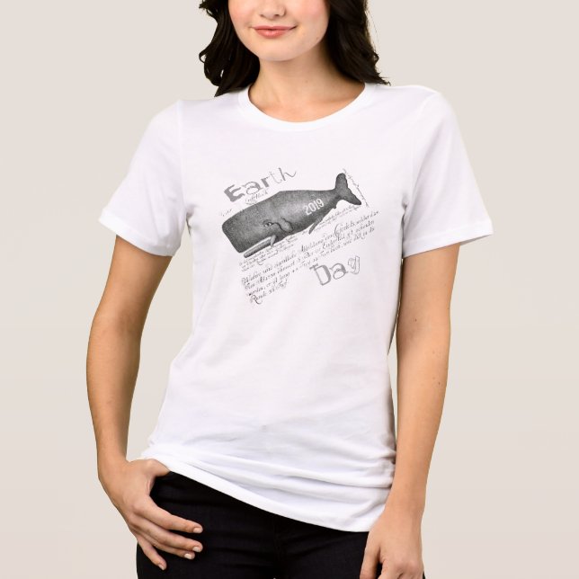 Whale Tail T-shirt Tri-Blend Shirt (Front)