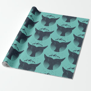 Whale Tale Badge Pattern Wrapping Paper