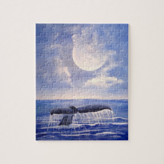 Whale Tale in the Moonlight Jigsaw Puzzle (Vertical)