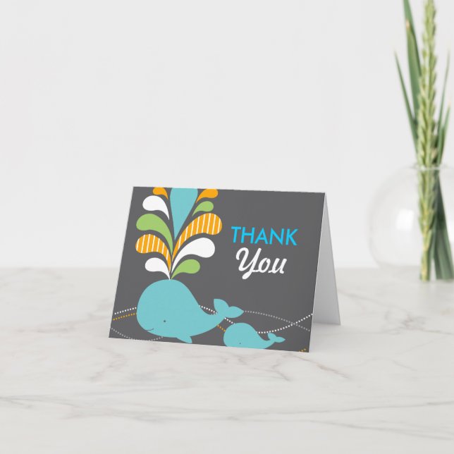 Whale thank you card (Front)