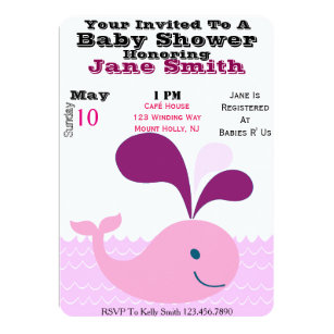 Whale Baby Shower Invitations | Zazzle AU